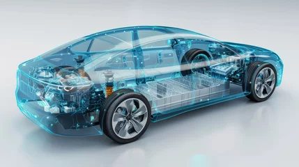 Fotobehang Optimizing battery technology for electric vehicles © Premreuthai