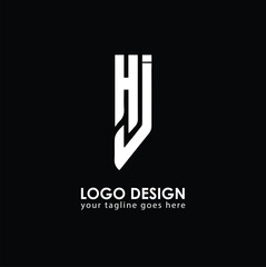 HJ HJ Logo Design, Creative Minimal Letter HJ HJ Monogram
