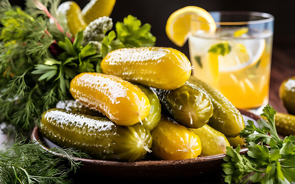 Capture the essence of Sweet Pickles in a mouthwatering food photography shot