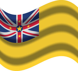 niue flag with wind icon