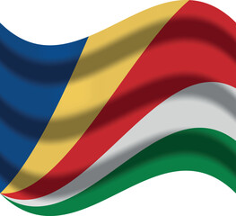 seychelles flag with wind icon