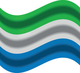 sierra leone flag with wind icon