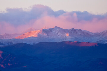 Sunset at mountains