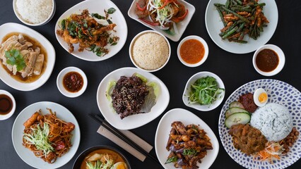 Flavors of Malaysia: Close-Up of Malaysian Food Spread on Table in 4K Ultra HD Resolution
