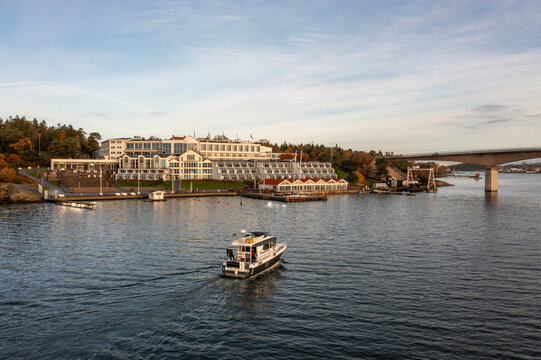 Fishing boat back at the harbor Sweden