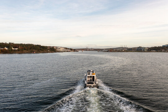 Fishing boat on the sea in Sweden