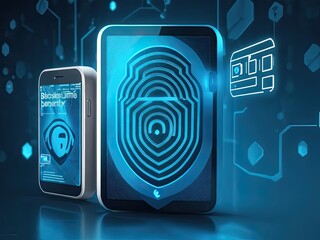 Biometric security network; protection of personal information. Mobile device for accessing cybersecurity technology, mobile banking apps, and personal financial data