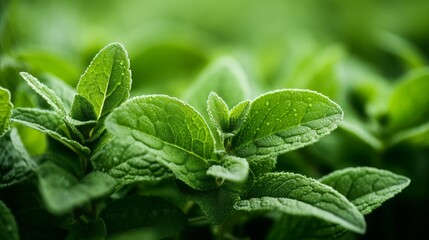 Fototapeta na wymiar the leaves of a stevia plant