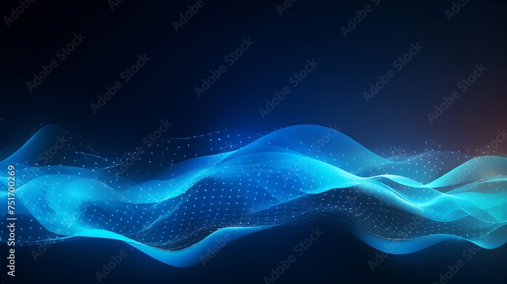 Aufkleber vector background depicting artificial intelligence with a turbulence flow trail, presenting a futur