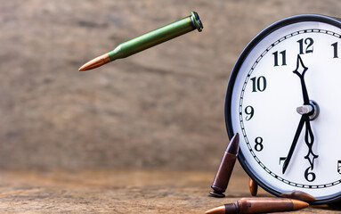 clock with bullets