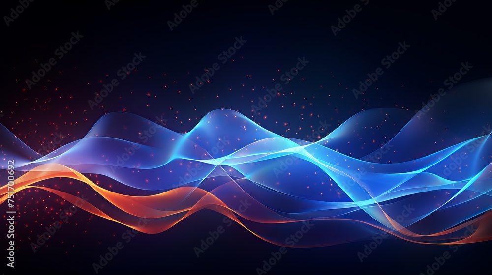 Aufkleber vector background depicting artificial intelligence with a turbulence flow trail, presenting a futur