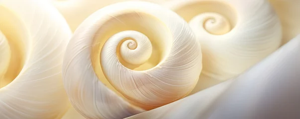 Foto op Plexiglas Closeup of Interior of a Shell, Spiral Snail, Texture Background Wallpaper © Svitlana