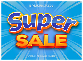 SUPER SALE 3d text effect