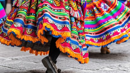 Obraz premium Colorful Cultural Festival Celebrating Traditional Costumes, Dances and Rich Heritage Concept