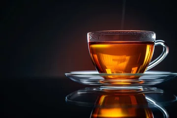 Foto op Plexiglas a glass cup of tea © Alex