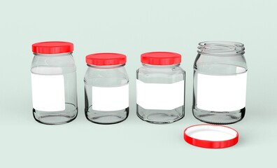 Glass Jars Set