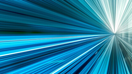 Abstract blue speed lines background: dynamic blue lines converging into a vanishing point for futuristic designs