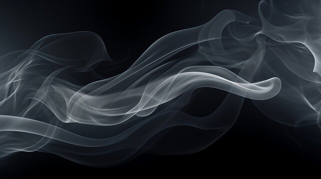 Abstract Grey Smoke Background on Dark Surface