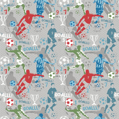 Print, Football, pattern, abstract, background, soccer