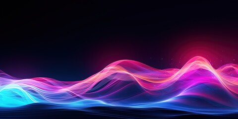 Big Neon Wave Background