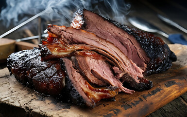 Capture the essence of Burnt Ends in a mouthwatering food photography shot