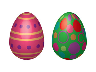 Easter Eggs with Realistic ornament pattern, celebration holiday Easter with hunt colorful bright eggs