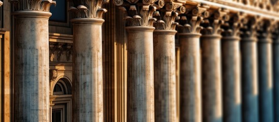 Classic columns pillars - obrazy, fototapety, plakaty