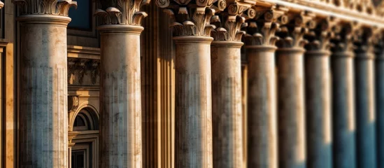 Deurstickers Classic columns pillars © pector