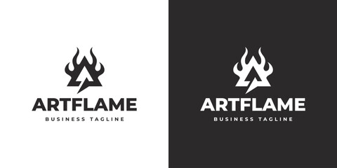 simple and modern a letter logo design