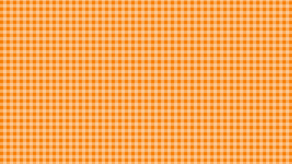 Orange and white plaid fabric texture background