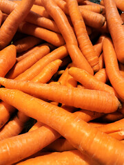 Fresh Carrots Close-Up at Market