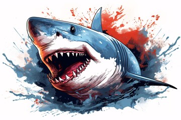 a shark with sharp teeth