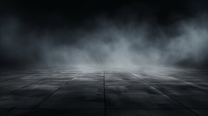 Dark Concentrated Floor Texture with Mist or Fog