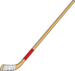 Ice hockey stick Color Vector Illustration