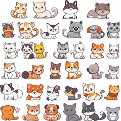 Isolated variety of pets