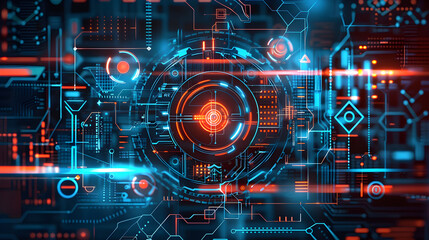 Obraz premium Futuristic technology interface hud elements