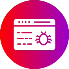 Malware Glyph Circle Gradient Icon