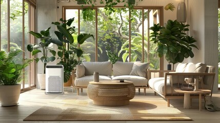 Obraz na płótnie Canvas breathe air quality home