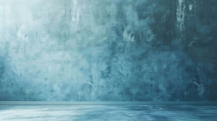 Blur abstract soft blue studio and wall background