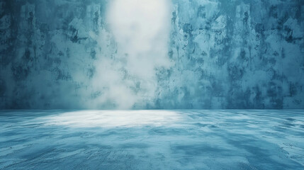 Blur abstract soft blue studio and wall background