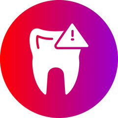 Teeth Glyph Circle Gradient Icon
