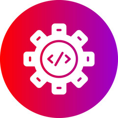 Obraz premium web-hosting-4 Glyph Circle Gradient Icon