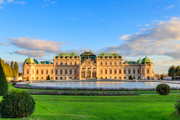 Upper Belvedere palace in Vienna, Austria - obrazy, fototapety, plakaty