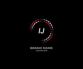 Fototapeta na wymiar IJ letter logo Design. Unique attractive creative modern initial IJ initial based letter icon logo