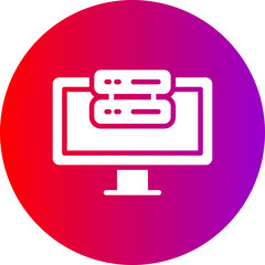 Fototapeta premium web-hosting-49 Glyph Circle Gradient Icon