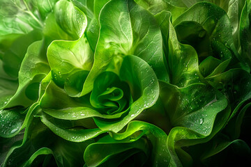 Endive lettuce isolated on white background. Fresh green salad leaves from garden