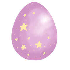 easter egg with star pattern