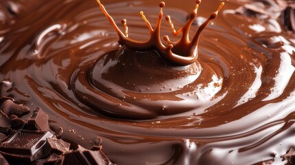 Melted chocolate. Chocolate background texture