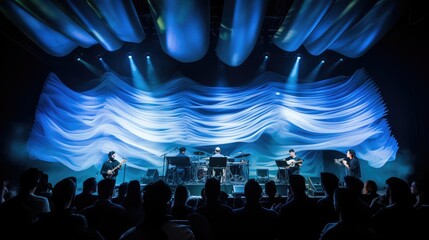 electronic wave music background