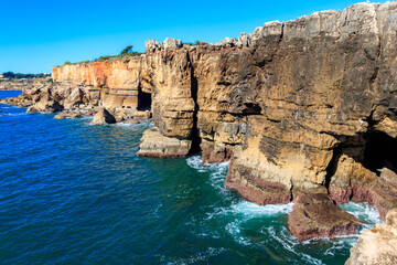 Boca do Inferno (Hell's Mouth) is a unique rock formation on the edge of the ocean in Cascais,...